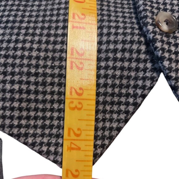 Mens Cremieux Bond Street Collection Dark Grey Houndstooth Vest M Wool Blend - Picture 8 of 8